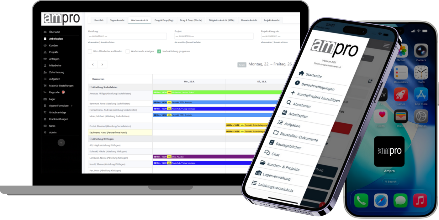 Whitelabel App Beispiel – Ampro
