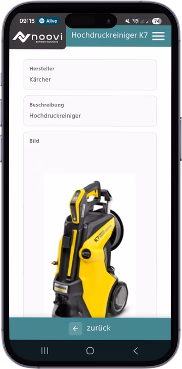 Maschinenverwaltung