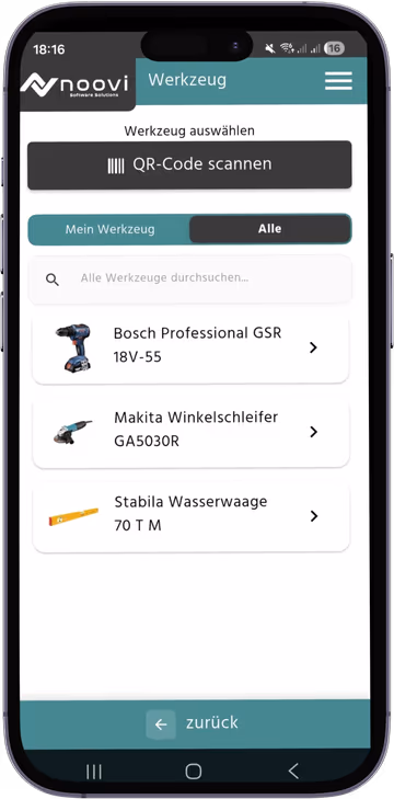 Werkzeugverwaltung